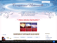Tablet Screenshot of conscienceuniverselle.fr